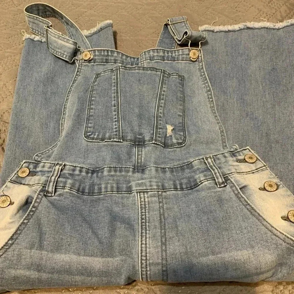 JEANS Women's Denim Overalls Jumpsuit Sz 29 Workwear Grunge Garden Boho - Picture 5 of 9
